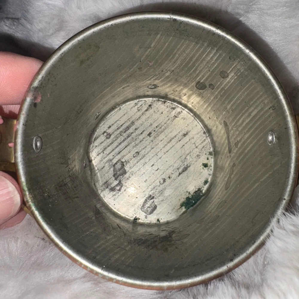 Vintage small Copper Bucket with Brass Handle